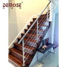 Indoor Interior Stainless Steel Glass Stair Railing Design Buy Stainless Steel Railing Glass Stair Railing Cost Stainless Steel Railing Systems Product On Alibaba Com
