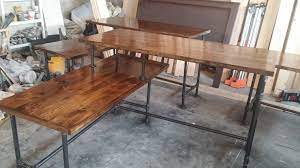 Was running out of room on my messy, cluttered corner desk so i bought two for these. Rustic Industrial L Shaped Two Tier Desk Done With Pipes Industrial Livingroom Industrial Interior Bar Industrial Bedroom Furniture