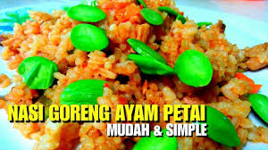 Masukkan ayam dan paste tomyam, kalau kering masukan sedikit air, kacau dan biarkan sehingga ayam masak. Nasi Goreng Ayam Petai Youtube