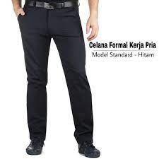 Jual Celana Panjang Formal Kerja Bahan Kain Pria Standard Kantoran Hitam Bukan Chino En Di Lapak Avellino Store Bukalapak