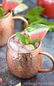 Watermelon Moscow Mule Recipe Vodka Cocktails Recipes Moscow Mule Smoothie Drinks