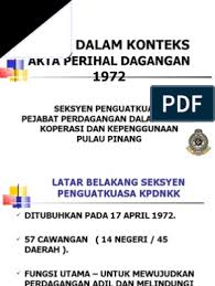 Perihal ini bolehlah dinamakan perintah perihal dagangan penandaan makanan), 1975. Halal Dalam Konteks Akta Perihal Dagangan 1972