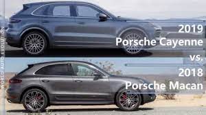 Macan to see which of these winning suvs meets your family's needs! 2019 Porsche Cayenne Vs 2018 Porsche Macan Technical Comparison Youtube