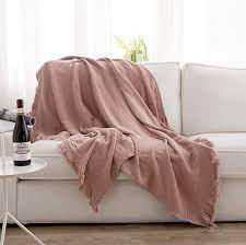 The color is a beautiful shade of mat dusty pink/rose.the front and back are the. Dusty Rose Throw Throw Blanket Cotton Throw Blanket Blanket