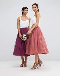 Asos Asos Tulle Prom Skirt With Multi Layers Robe De Temoin Mariage Robe Invitee Mariage Ete Idee Tenue Mariage