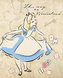 Ready To Hang Canvas Wall Art From Disney Star Wars Marvel Dc Comics Pixar Dreamworks Nickelodeon C Alice In Wonderland Drawings Wonderland Disney Alice