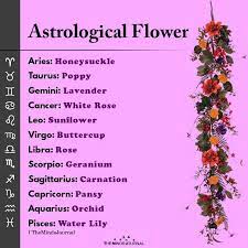 Do your birthday flowers and zodiac traits match up with yourself or what you know about the person you plan to treat. Astrological Flower Aries Honeysuckle Taurus Poppy Gemini Lavender