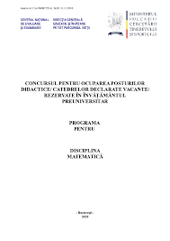 Doc Matematica Programa Titularizare 2010 P Andreea Racz Academia Edu