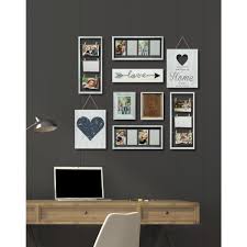 Heart Collage Kit Picture Frame Wood Functional Gallery Square White 9 Piece Ebay