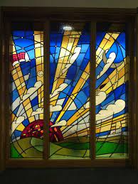 Modern Stained Glass Sun Burst Stained Glass Landscape Stained Glass Visit Our Page To View Our Sta Stained Glass Windows Stained Glass Modern Stained Glass