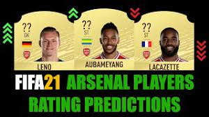 How to create emi martinez fifa 21 look alike emi martinez cara fifa 21 please like and sub #martinez #astonvilla #fifa21. Fifa 21 Arsenal Players Rating Prediction W Aubameyang Saliba Leno Pepe Saka Torreira Youtube