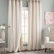 The room's stone features, such as the shower and beige tile floor, as well as the paint and cabinet colors, echo. Beige Curtains Drapes You Ll Love In 2020