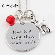 Un amour qui ne finit pas. L Amour Est Une Chanson Qui Ne Finit Jamais Charmes Collier Amoureux Cadeau Bijoux Ln266 Aliexpress