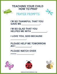 I love the idea of my child falling sleep with the knowledge of god's promises being the last thing he's heard. Teaching Your Child How To Pray