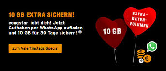With direct top up your phone will be automatically recharged. Congstar 10 Gb Datenvolumen Fur Prepaid Kunden Geschenkt Bei Aufladung Per Whatsapp Katzeausdemsack De