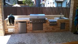 green egg built in outdoor kitchen