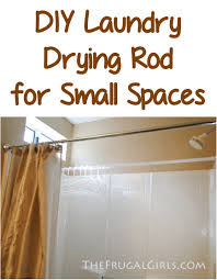 Discover shower curtain rods on amazon.com at a great price. Diy Laundry Drying Rod For Small Spaces The Frugal Girls