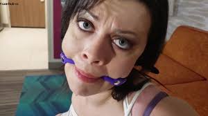 BoundHub - women drooling with ball gag