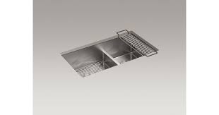 Amc stainless steel ss double bowl kitchen sink. Strive 32 Smart Divide Undermount Large Medium Double Bowl Kitchen Sink W Sink Rack K 5284 Kohler Kohler