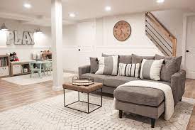 From A Dungeon To A Dream Basement Living Rooms Home Basement Makeover