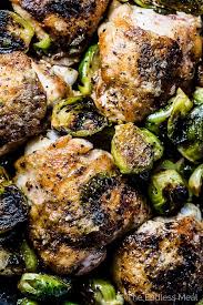 Crispy Garlic Butter Chicken And Brussels Sprouts In 2020 Brussel Sprouts Chicken Brussel Sprouts Sprout Recipes