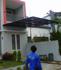 Cara relief tiang teras rumah minimalis. Desain Terbaru 2019 Kanopi Baja Ringan Tanpa Tiang Penyangga