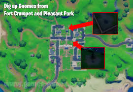 Like any fortnite season, this is when epic games tends to go all out when it comes to adding/removing weapons into the game. Fortnite Dig Up Gnomes From Fort Crumpet And Pleasant Park Games Guides