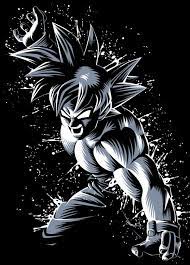 Instinct Attack Poster Print By Alberto Perez Displate Anime Dragon Ball Super Dragon Ball Painting Dragon Ball Super Goku