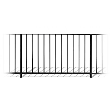 Railings made of wood can be painted in white to give the facade a striking modern look. Steel Railing Prades Urban Nt Iron With Bars Outdoor