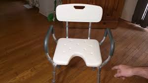 Review Nova Shower Bath Chair With Back Arms Tools Free Assembly 300 Lb Capacity Youtube