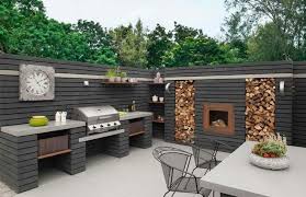 Garten Und Terrasse Landais Deutsche Stifte Modern Outdoor Kitchen Outdoor Kitchen Decor Outdoor Kitchen Countertops