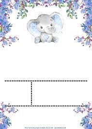 Free baby shower games and activities package, pink watercolor flowers girl, instant download printable. Free Printable Cute Baby Elephant Baby Shower Invitation Templates Free Printable Baby Shower Invitations Templates
