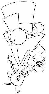 Invader Zim Very Very Surprised Coloring Pages For Kids Fbk Printable Invader Zim Coloring Pag Coloring Pages Cartoon Coloring Pages Coloring Pages For Kids