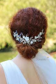 Blue Hair Comb Wedding Hair Comb Bridal Headpiece Bridal Hair Comb Something Blue Headpiece We Floral Hair Combs Bridal Hair Headpiece Wedding Hair Pieces