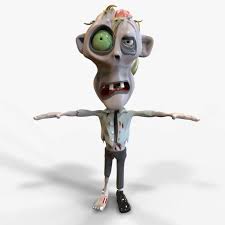 Zombie 3d Model 3d Model Zombie Cartoon Zombie Village