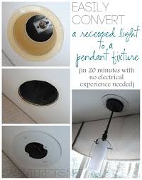 Diy lighting, how to change a light fixture, recessed light conversion kit. Pin On For The Home