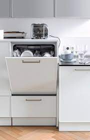 Dishwasher return end panel in white. Front Loading Dishwasher Carisma Papyrus Emerald Nolte Kuechen Built In Home
