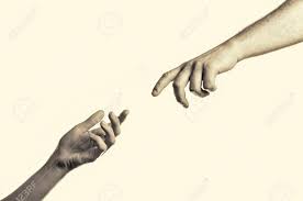This cute friendship pendant has two hands extended towards each other. Two Hands Reaching Toward Each Other Stock Photo Picture And Royalty Free Image Image 58727036