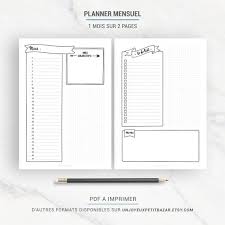 Bullet Journal Francais A Imprimer Non Date Calendrier Annuel Et Mensuel Avec Planner Semaine Et Agenda Journalier Pour Classeur A5 Et A4 Printable Planner Bullet Journal The Secret Book