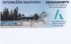 Upea perheloma hotel sveitsissä, hyvinkäällä. Functional Card Hyvinkaan Kaupunki Sveitsin Uimala Sport Clubs Finland Sveitsin Uimala Col Fin 020