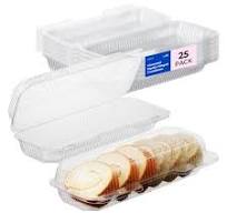 Fit Meal Prep 25 Pack 12" x 5" x 3" Clear Hinged Plastic Containers,  Clamshell Take Out Containers, Bakery To Go Disposable Plastic Container,  Ideal ...