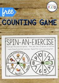 exercise counting game playdough to plato