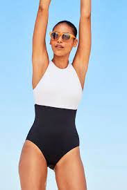 Womens Next Black White Sports Colourblock Swimsuit Black Black And White Swimsuit Swimsuits Swimsuit Fashion