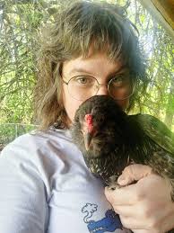 One of my prettiest girl 💛 she is so cool and she lays the prettiest  green/blue eggs