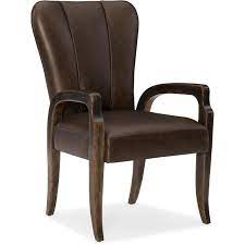Arm rests can be a great way to make dining room chairs more comfortable and ergonomic. 1654 75600 Dkw1 Hooker Furniture Leather Arm Chair