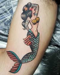 Neo Traditional Mermaid Tattoo By Jessy D Ultracooltattoos Traditional Mermaid Tattoos Mermaid Tattoos Mermaid Tattoo