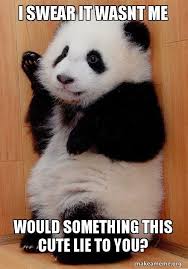 I Swear It Wasnt Me Would Something This Cute Lie To You In The Corner Panda Make A Meme Panda Panda Bear Cute Baby Animals