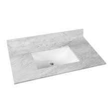 We carry millions of home products with free shipping from furniture and decor to lighting and renovation. Bianco Carrara Marble 37 In Vanity Top Includes Backsplash In 2021 Bianco Carrara Carrara Marble Bianco Carrara Marble