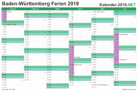 Hier finden sie termine der schulferien und feiertage. Ferien Baden Wurttemberg 2019 Ferienkalender Ubersicht