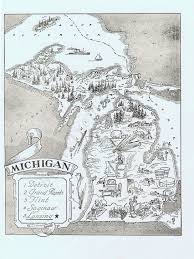 5 out of 5 stars. Map Of Michigan Vintage Adorable Beautifully Illustrated Perfect For Framing Detroit Motor City Lansing Grand Rapids Flint Atlas Map Of Michigan Michigan Fun Michigan Map